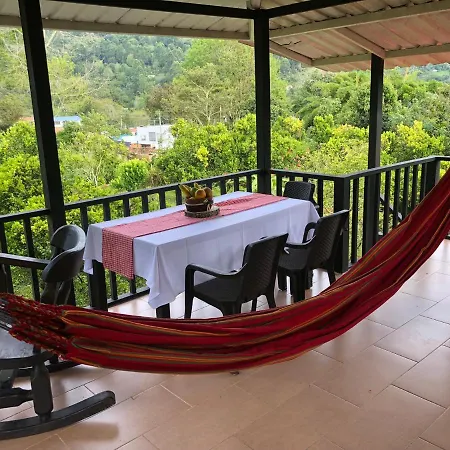 Hermosa cabaña en finca cafetera con zonas verdes, avistamiento de aves, paisaje cafetero San Francisco  Exterior foto